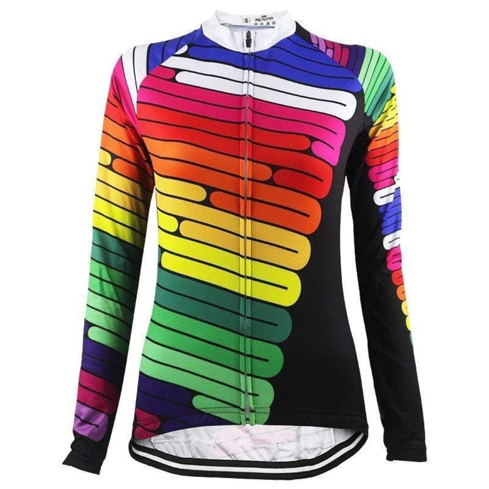 Montella Women’s Long Sleeve Colorful Cycling Jersey Size XXXL 3XL